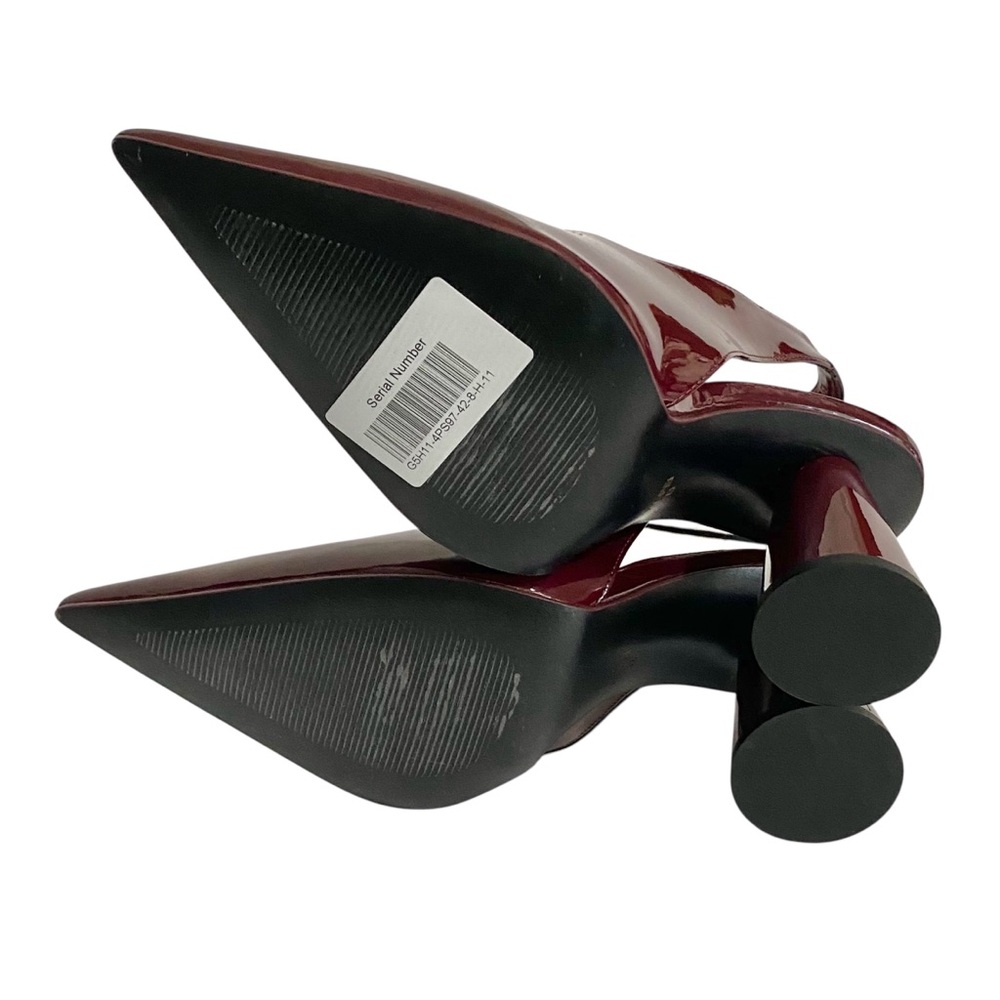 JW PEI New Vivovr Burgundy Heel Slingback Pumps Size 8 - Picture 11 of 14